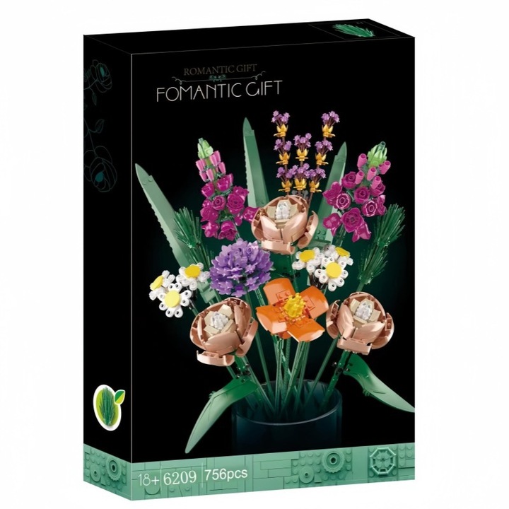 Комплект за ботаническо конструиране, изкуствени цветя, 756 части