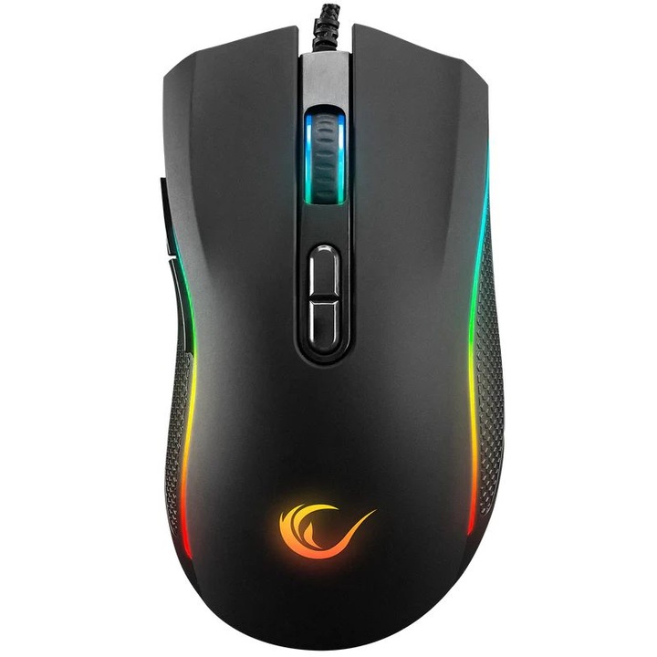 Mouse gaming Rampage SMX-R44 V2, 12800DPI, RGB, negru