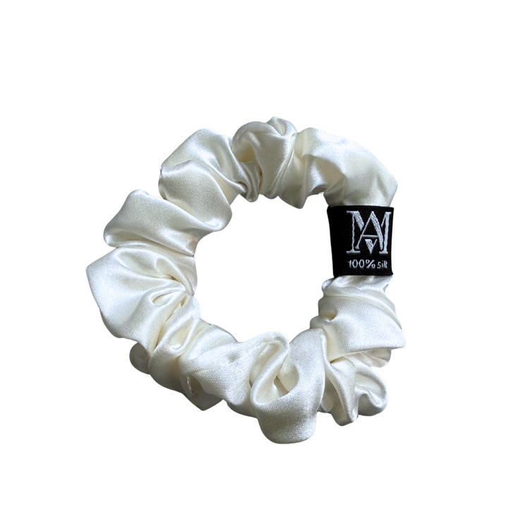 Elastic de Par din Matase Naturala 22 momme, Ivory, M, Calitate Premium - Matasia®