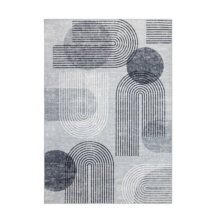 Cezario Geometrikus Szőnyeg Szürke V0104 Téglalap Alakú, 160x230 cm