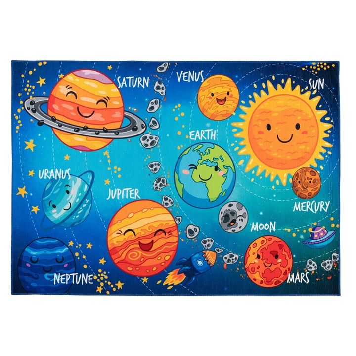 Covor Copii Ezio Albastru V0506 Dreptunghiular, 160x230 cm