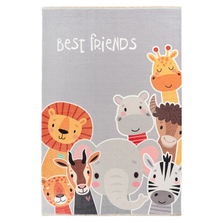 Детски килим Yuna Gray V0605 Правоъгълен, 115x170 см