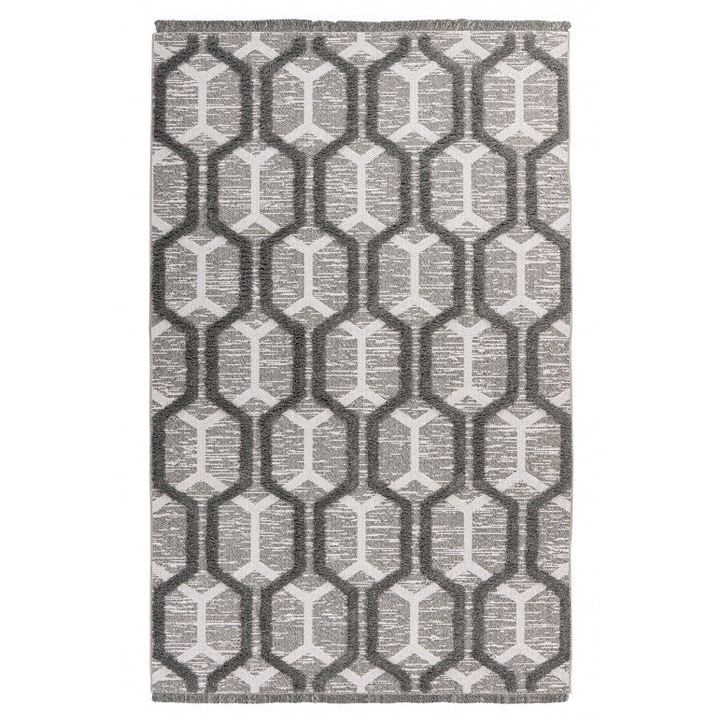 Modern utazószőnyeg, szürke, V2120, téglalap alakú, 200x290 cm