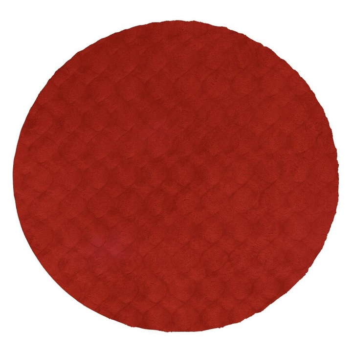 Covor Geometric Glow Rosu V2348 Rotund, 200x200 cm