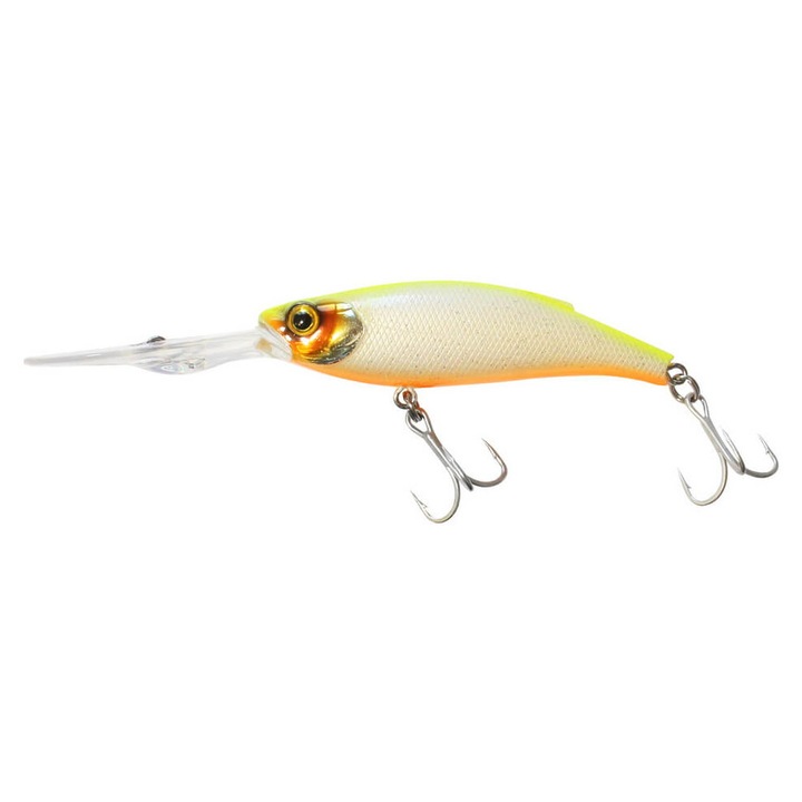 Vobler Sea Buzz Hunter Deep Shad 7.5cm, 11gr, Floating, culoare H-061-SLN, pentru pescuitul la trena, evolutie 3-3.5m, salau, stiuca, somn, pastrav lac, biban