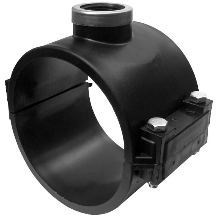 Colier Bransare cu Bucsa Metalica pt Teava PEHD si PVC Tip Italia - Diametru 1 125 mm Diametru 2 1 inch