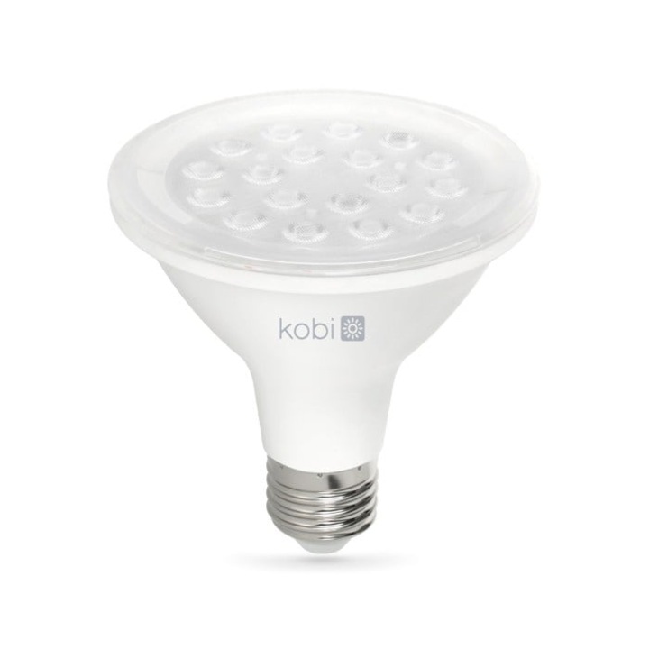 LED növényi izzó 9W (60W) Kobi, E27, 300 lm, növekedés és virágzás, 1200K, fehér