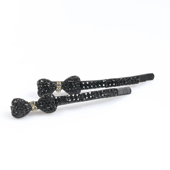 Set 2 agrafe de par cu fundita neagra, Meli Melo Paris