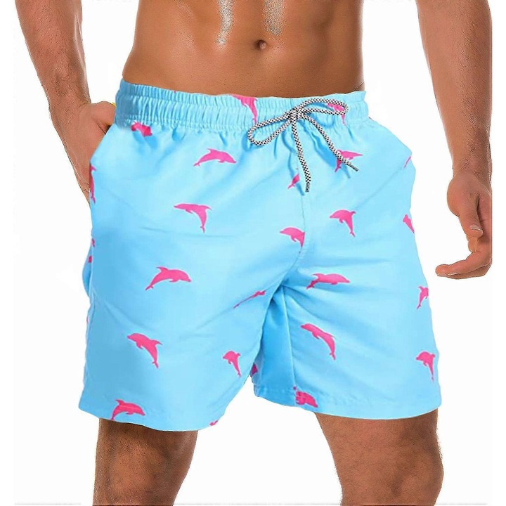 Разтворим бански костюм, син с делфини, M