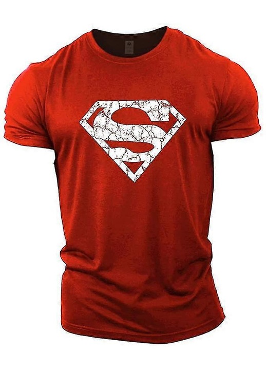 Ferfi polo, piros, pamut, bo szabasu, Piros/Fehér