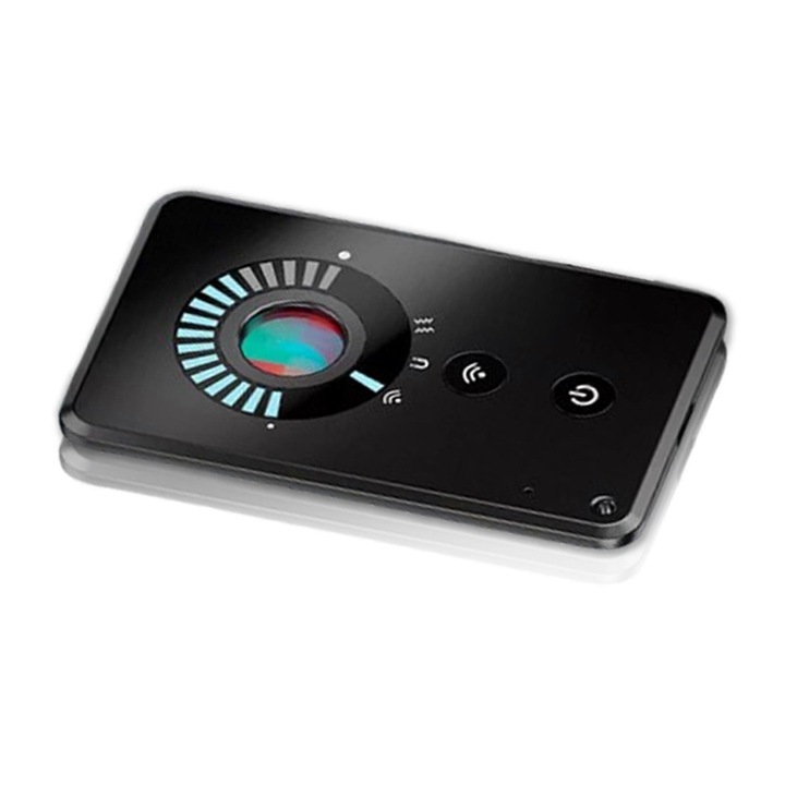 Detector de dispozitive de spionaj, GPS, design nou, dimensiune card, detectie semnal, alarma vibratie