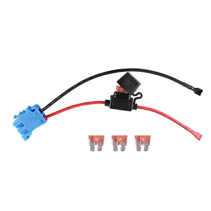 Кабелен конектор 12AWG с 40A предпазител за електрически играчки Peg Perego, 4 пина, 25см