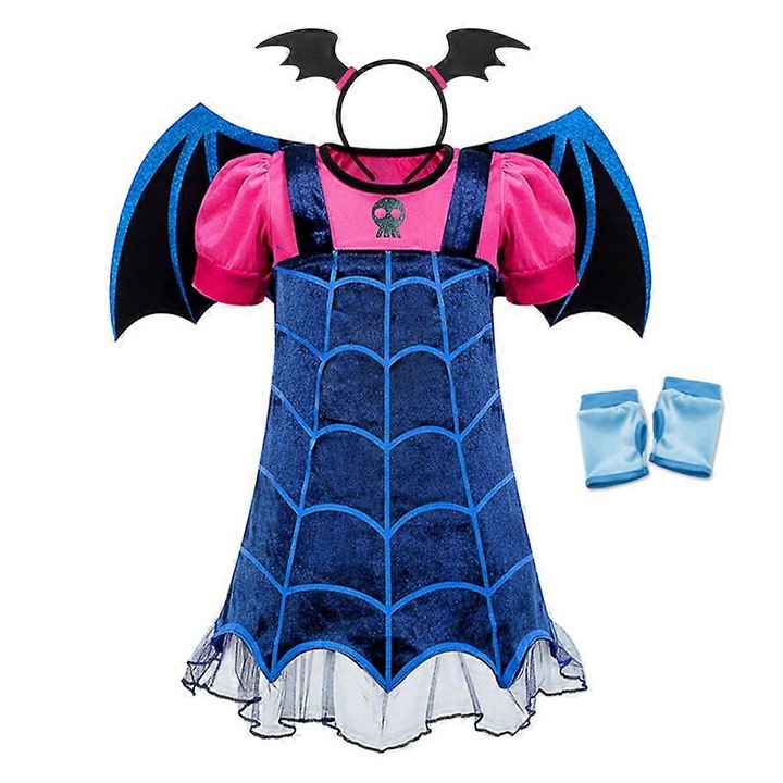 Rochie pentru fete, model 2022521, dantela, multicolor, lungime glezna, 25-36 luni, 4-6 ani, 7-12 ani