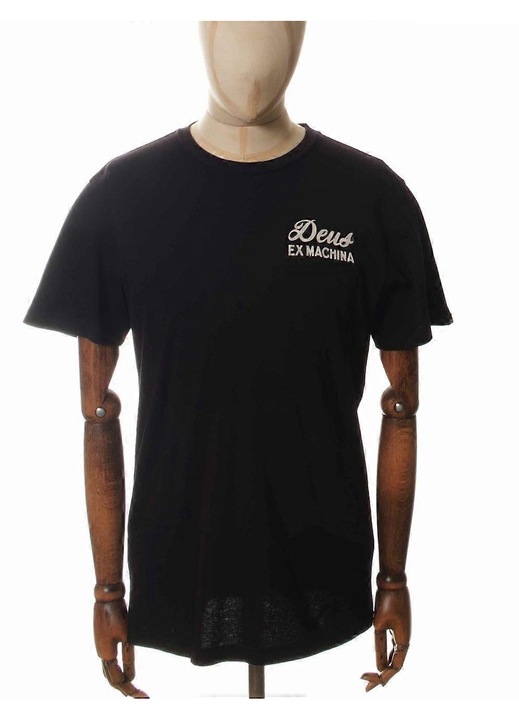 Deus Ex Machina férfi póló, pamut, fekete