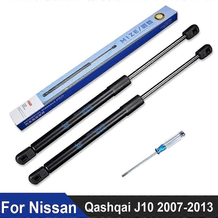 Motorháztető gázrugók készlet, Nissan Qashqai J10, 2 darabos, fekete, 515 mm