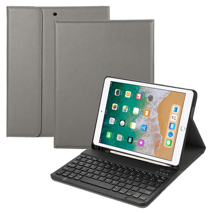 Калъф за таблет с Bluetooth клавиатура за iPad Air (2013)/Air 2/9.7-инчов (2017)/(2018), с държач за писалка