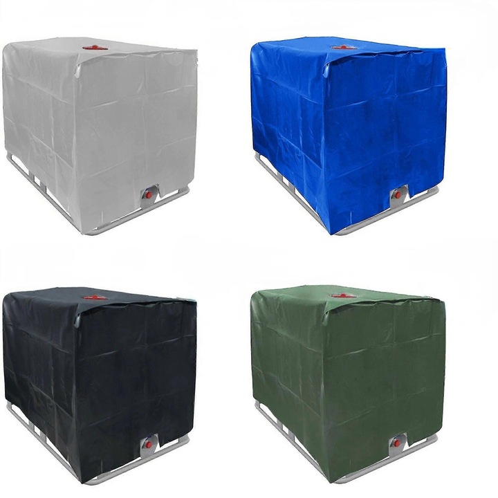 Husa pentru rezervor IBC 1000 litri, impermeabila, rezistenta la praf, 120x100x116cm, argintie