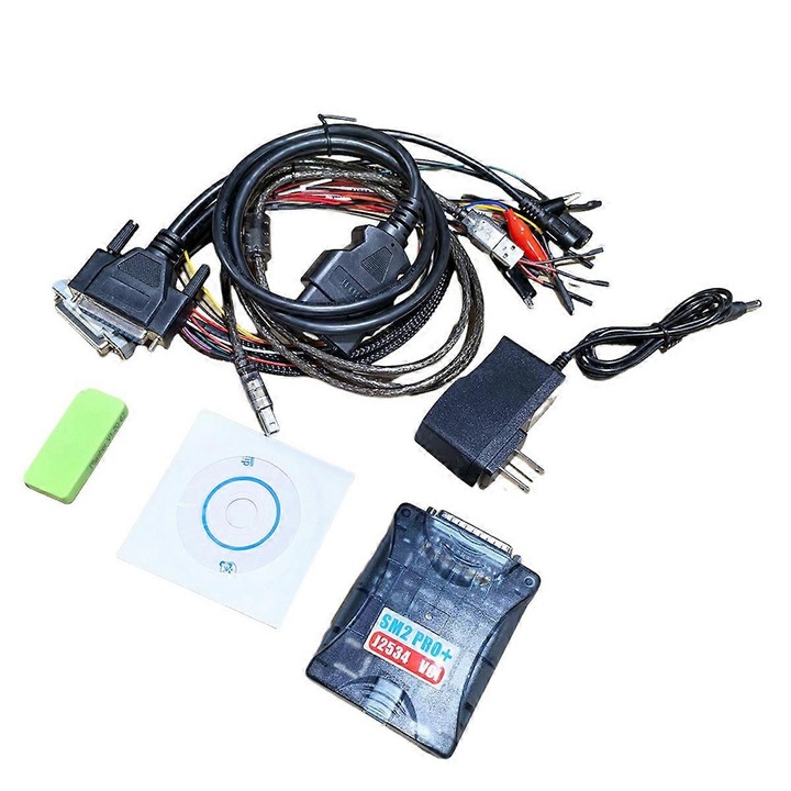 SM2 PRO 1.20 chiptuning szerszámkészlet, 67 modulos tartóval, bankkábellel