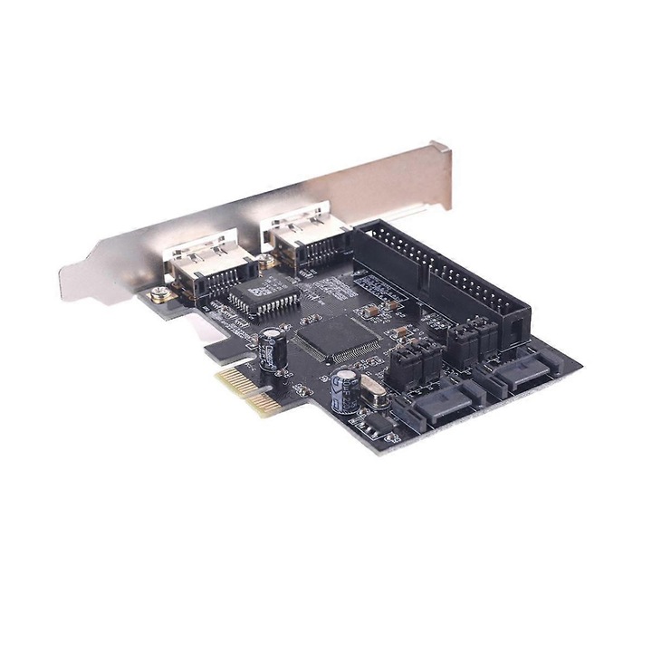 Card de control JMB363 PCI-Express la SATA II x2 si PATA, suport RAID, 2 interfete SATA interne, 1 interfata ATA133, 2 interfete ESATA externe