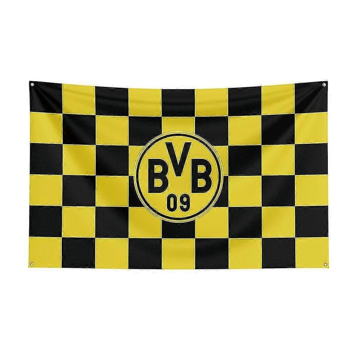 Steag sportiv Borussia Dortmund, 120x180cm, poliester, decorativ