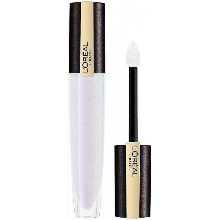 Ruj lichid L'Oreal Rouge Signature, nuanta White Gold, finisaj mat si metalic, 7ml