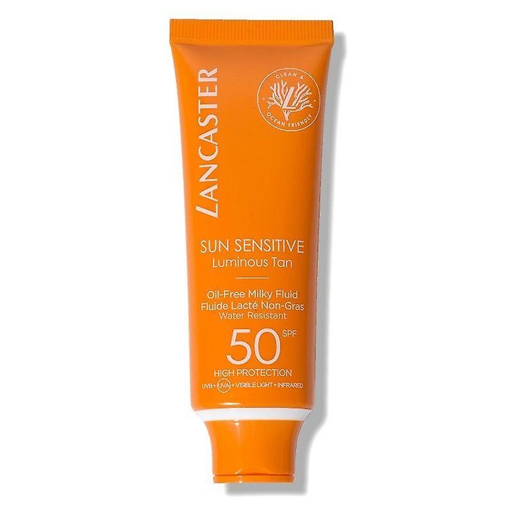 Lancaster SPF50 olajmentes naptej 50ml, maximális védelem, érzékeny bőrre, finom árnyalat.