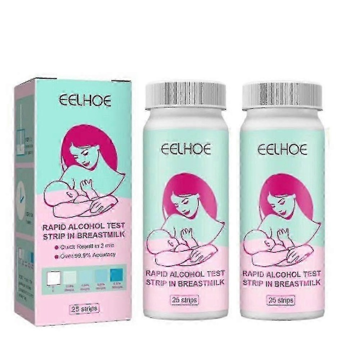 Banda de testare alcool pentru lapte matern, Eelhoe, 25 bucati, rezultat in 2 minute, 21g