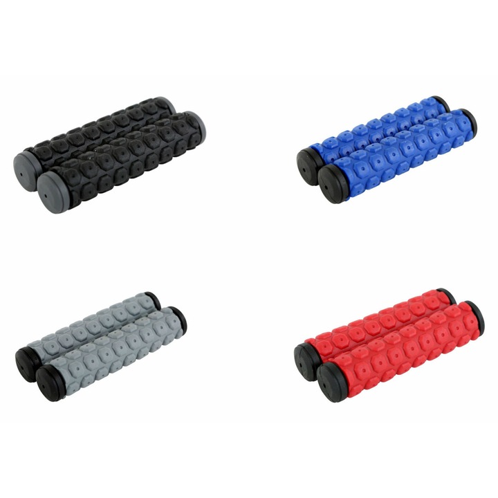 Mansoane bicicleta ETC, 130mm, cauciuc dual densitate, set 4 culori