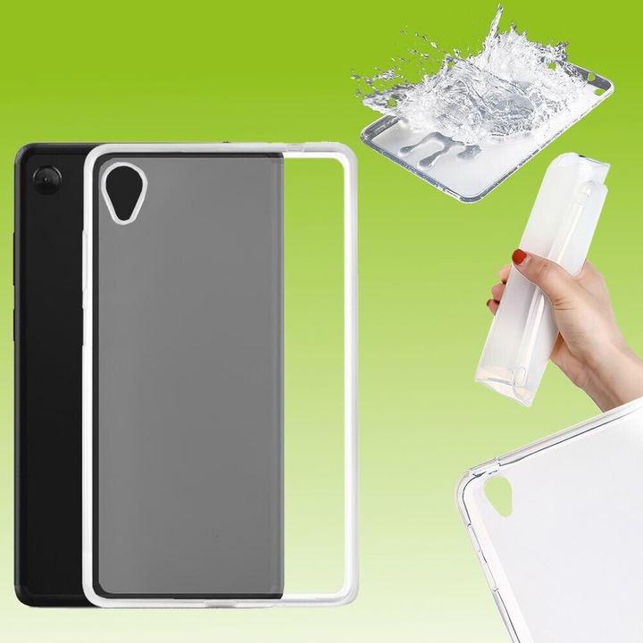 Átlátszó TPU tablet tok Lenovo Tab M8 8.0 2020 TB-8705F-hez, hálós kialakítás, vékony