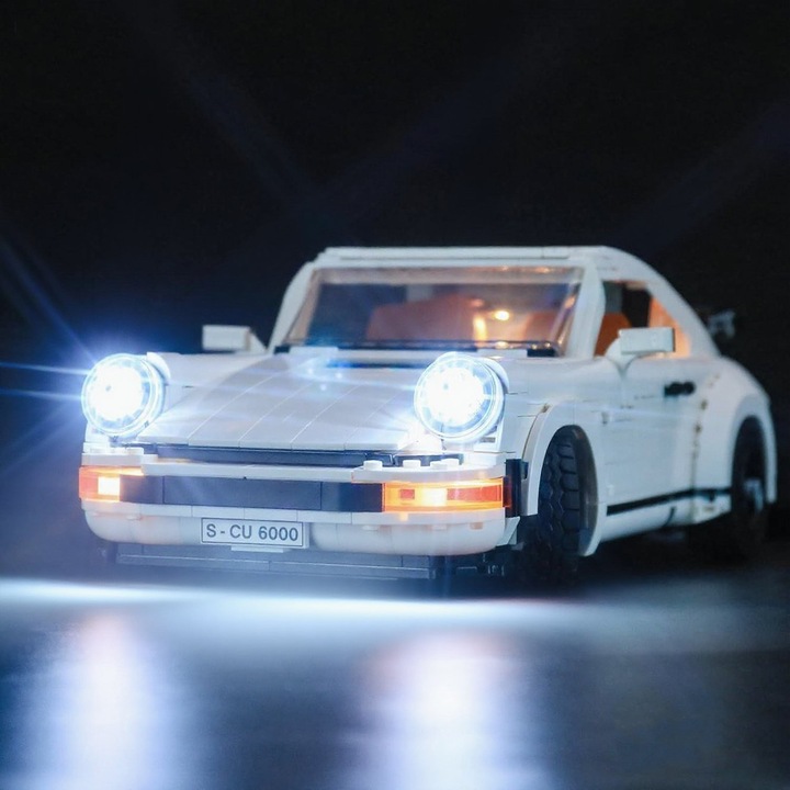 Set de Iluminare LED Excitat pentru Porsche 911, Compatibil cu Seturile LEGO, 1 Kit USB