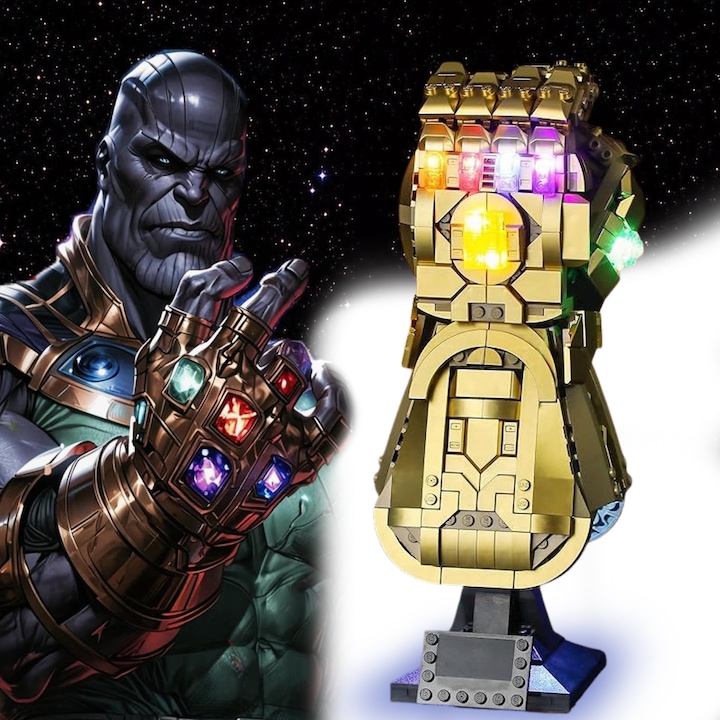 Set constructie de iluminare USB LED, Excitat®, pentru seturi de LEGO, model 76191 Infinity Gauntlet, BATTERYBOX, 0.104kg