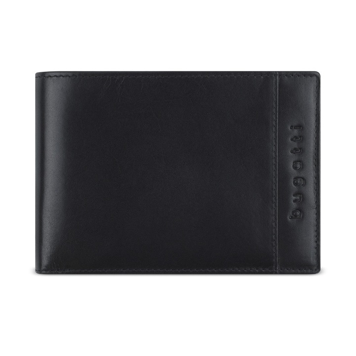 Кожен портфейл Bugatti Romano, черен