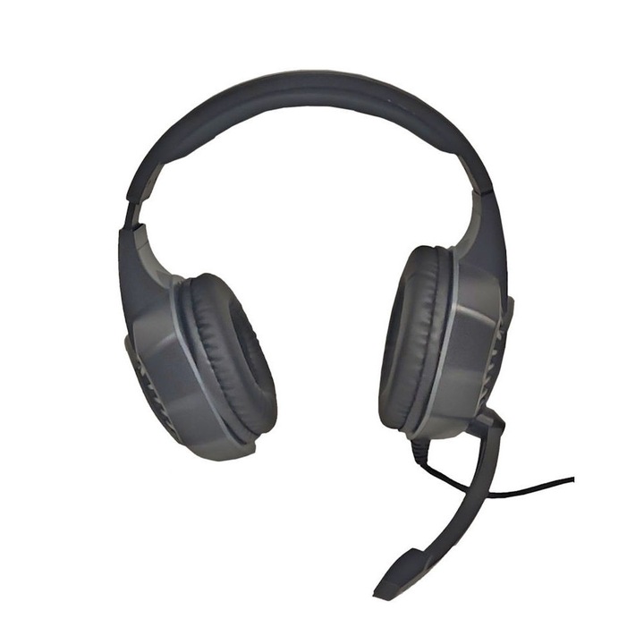 Слушалки с микрофон Royal SY-GX20, подвижен микрофон, 3.5мм стерео жак, Чернo-Сив