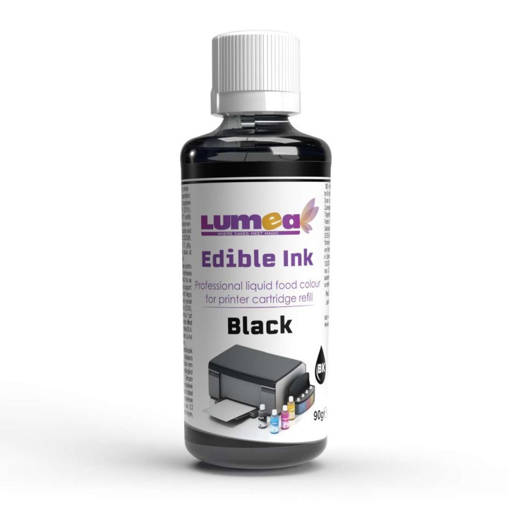 Colorant alimentar Negru rezerva cartus imprimanta, 90g - Lumea