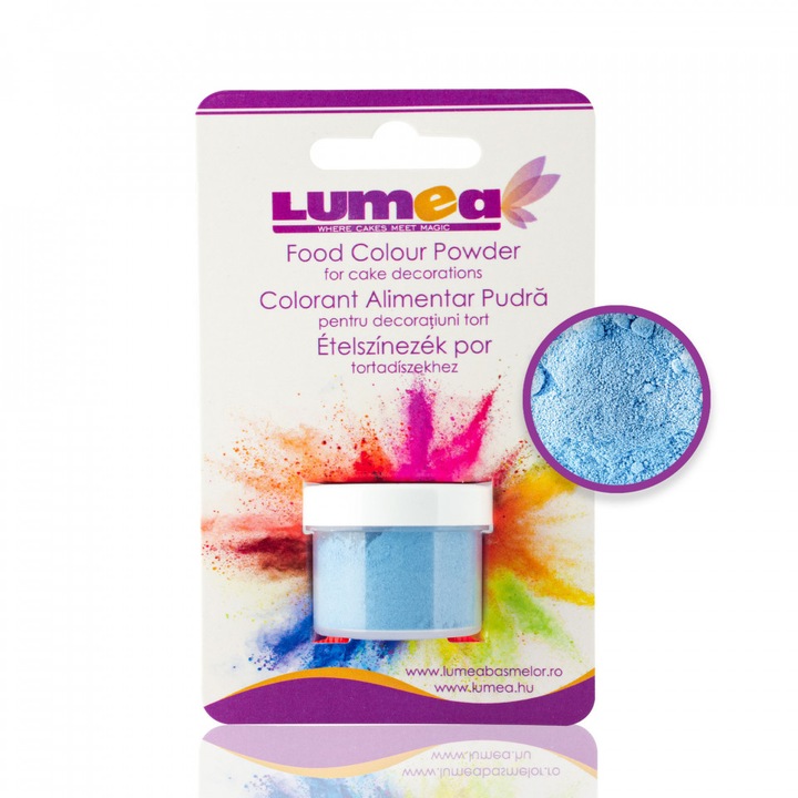 Colorant alimentar pudra Albastru cer, 2.5g - Lumea