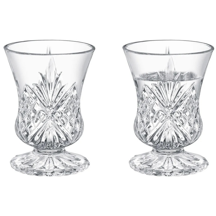 Set de 4 pahare cu picior pentru cafea, Madame Coco, 55 ml, sticla