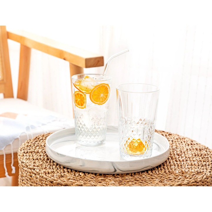 4 db-os ivópohár készlet, Madame Coco, 9x15cm, 515ml, átlátszó