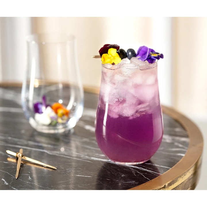 4 darabos Mathilda kristálypohár készlet, 450ml, 7x13cm, átlátszó