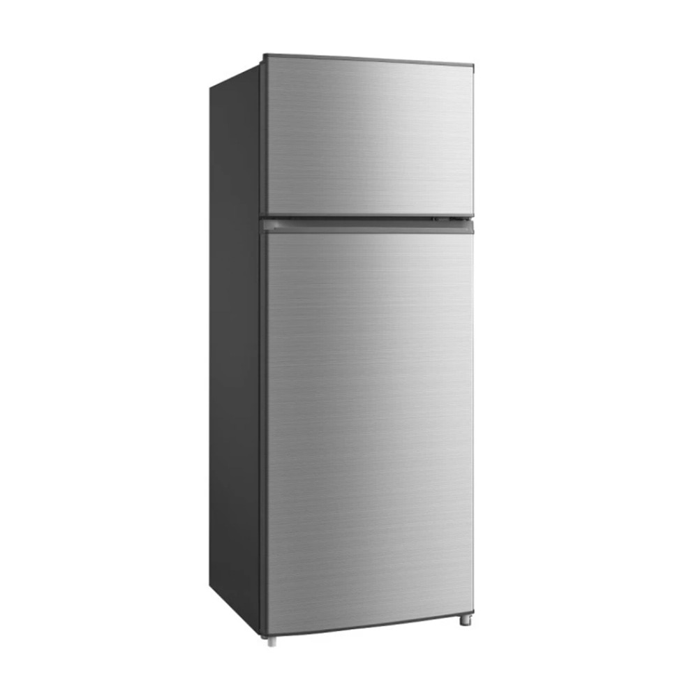 Frigider cu 2 usi NEO BCG-273 GE MID, Racire statica, Auto-dezghetare, Control mecanic, 204 l, Clasa E, H 143 cm, Inox
