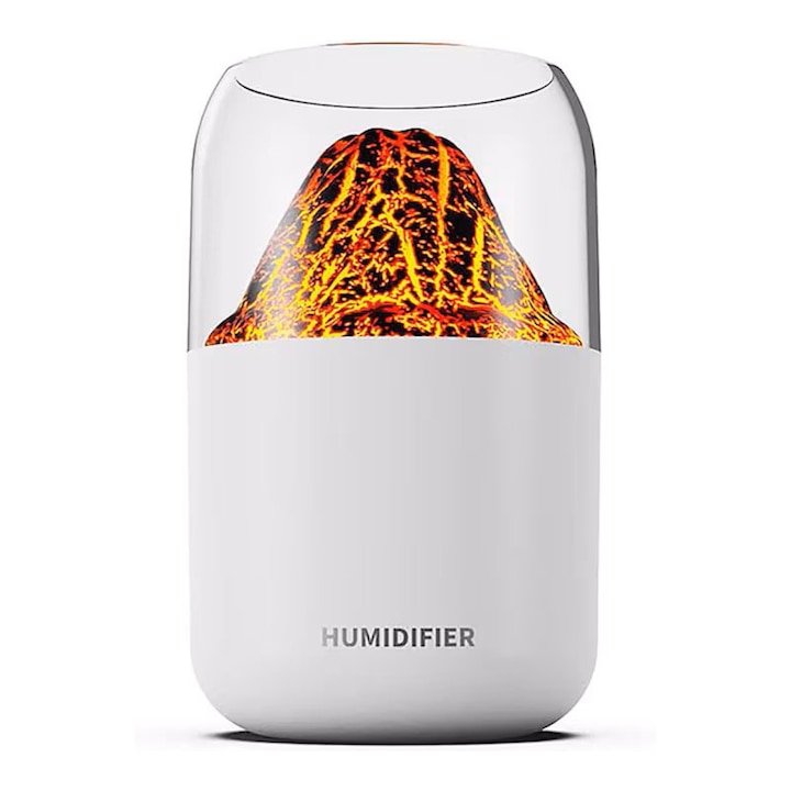 Umidificator ultrasonic Gquemicl, aromaterapie, telecomanda, Lumini De Noapte, Oprire Automata, alb, 350ml