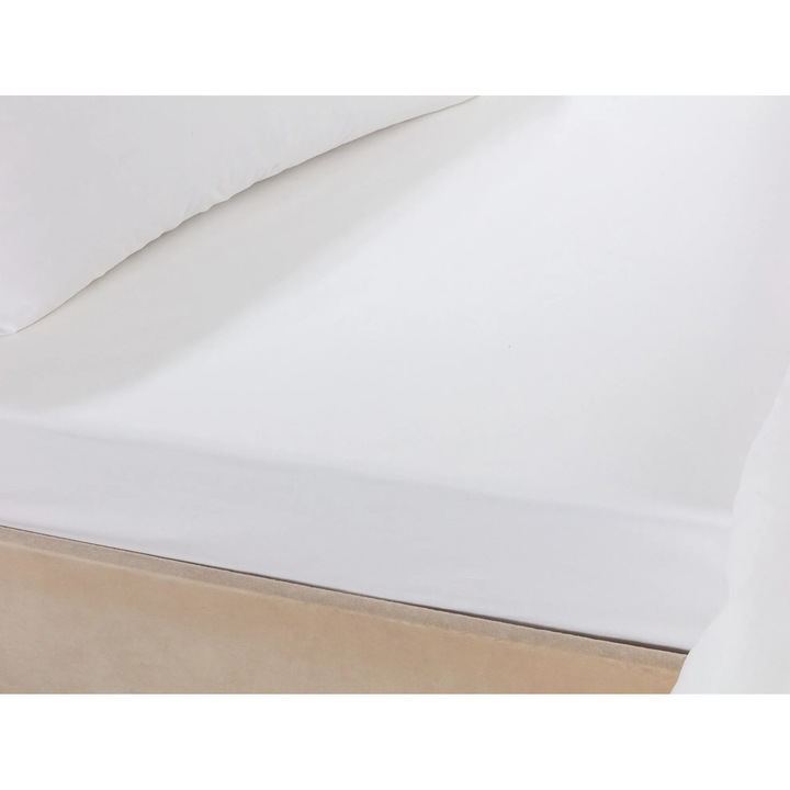 Сатениран чаршаф за едно легло Sibyla, размер King Size - бял