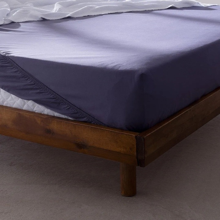 Cearceaf de pat dublu, Madame Coco, bumbac 100%, violet, 160x200cm