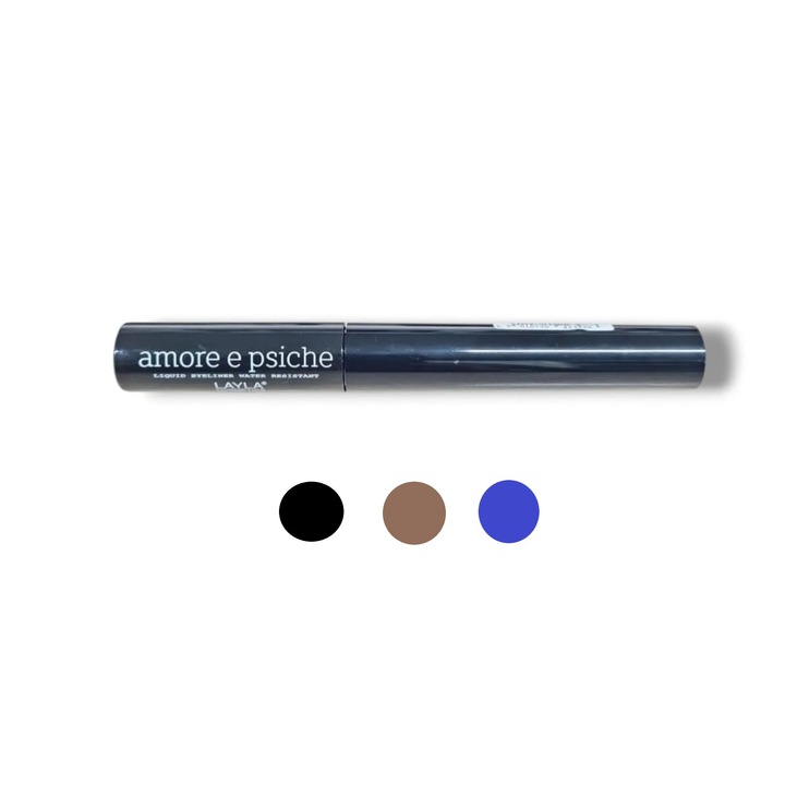 Layla Cosmetics Amore e Psiche Liquid Eyeliner Water Resistant - Tus pentru Ochi Rezistent la Apa Negru