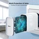 Incarcator rapid PD 35W, Sengoog, alb, compact, protectie la scurtcircuit, set cu cablu USB-C la Lightning 100cm