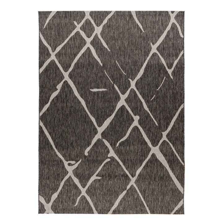 Геометричен килим в сив цвят V2034, правоъгълен, 200x290 см