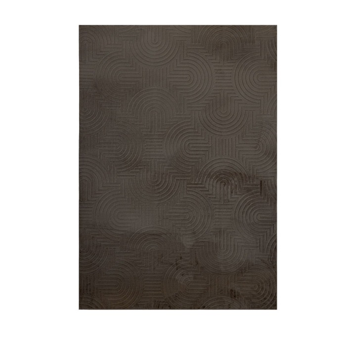 Covor Relief Yoga Antracit V2642 Dreptunghiular, 160x230 cm