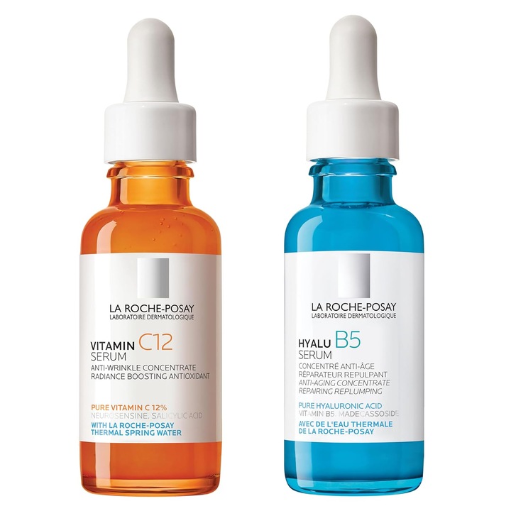 Ser facial cu acid hialuronic pur La Roche-Posay Hyalu B5, vitamina B5 + acid hialuronic + madecassozida, ser hidratant, piele vizibil mai voluminoasaelr, Sensibil belrre, Anti-imbatranire, Fara ulei