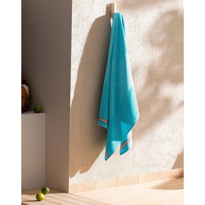 Плажна кърпа, Madame Coco, 100% памук, тюркоаз, 70x150 см, комплект от 1 брой