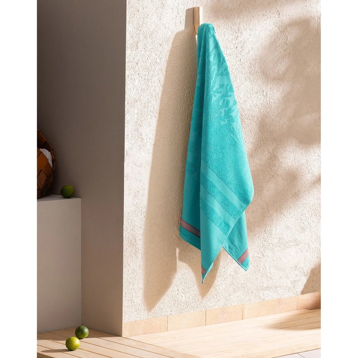 Плажна кърпа Madame Coco, Памук, Тюркоаз, 70x150 см