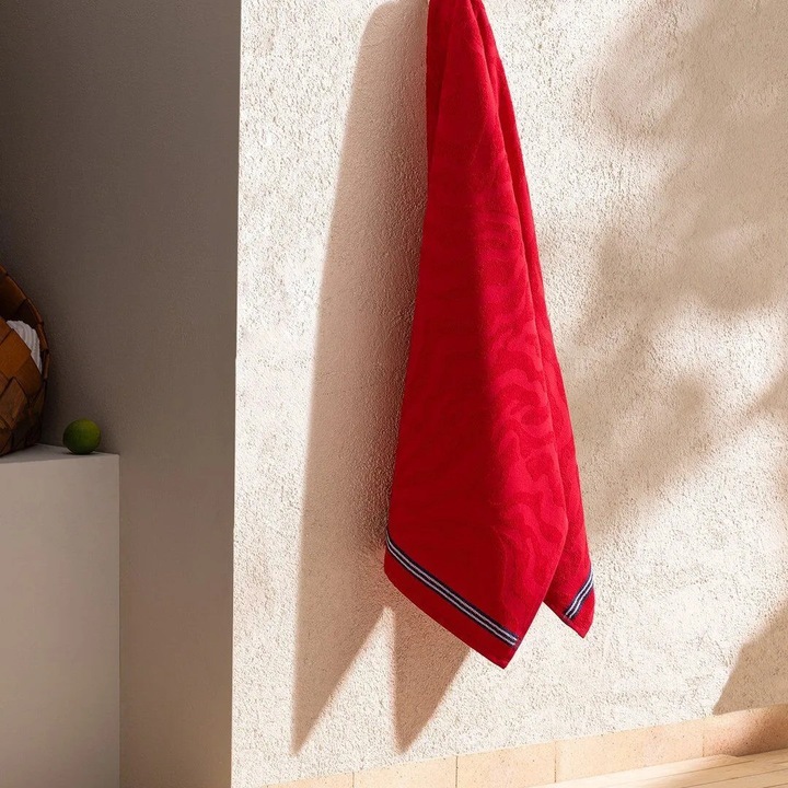 Плажна кърпа Madame Coco, 100% памук, червена, 70x150 см, комплект от 1